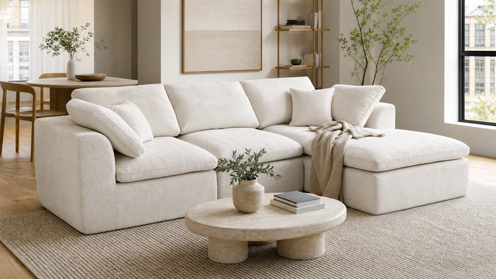 How to Orient a Sectional Toward a TV Wall in a Small Living Room