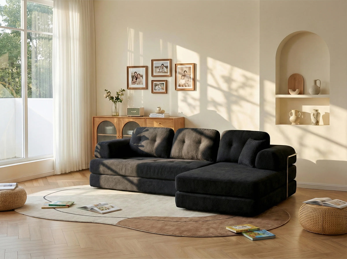 L-Shaped Modular Sectional Sofa, 8-in-1 Convertible
