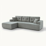 107" Corduroy Modular Sectional Sleeper Sofa with Chaise