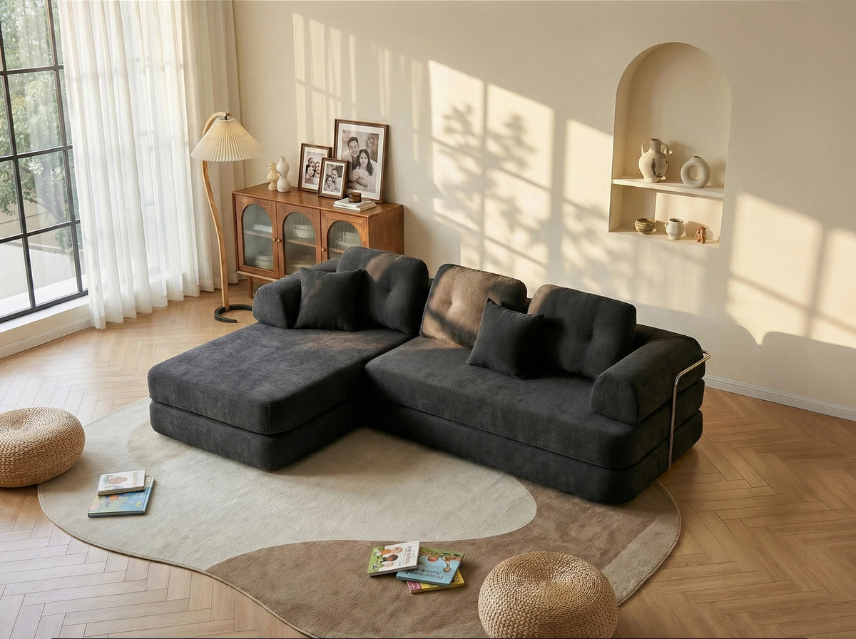 L-Shaped Modular Sectional Sofa, 8-in-1 Convertible