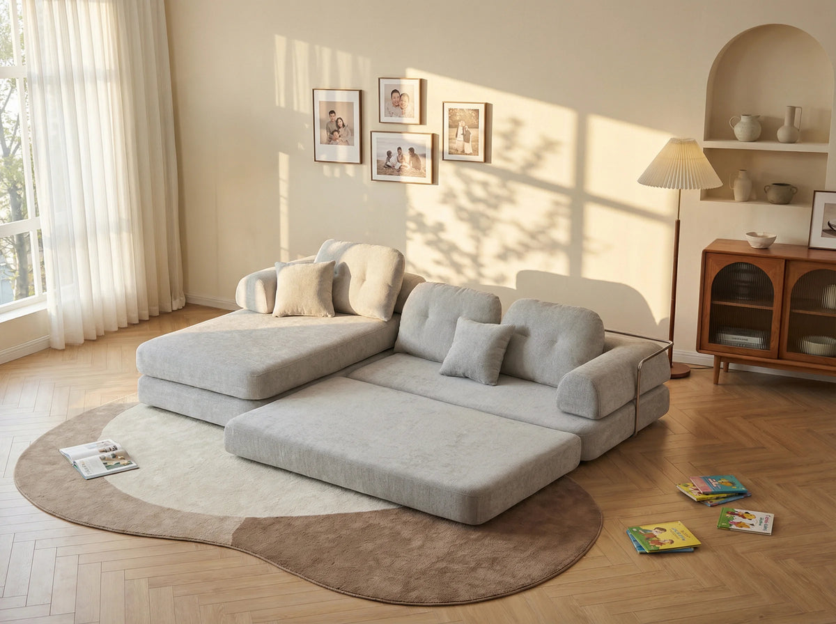L-Shaped Modular Sectional Sofa, 8-in-1 Convertible