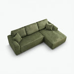 109-inch cloud modular sectional sofa with right-facing chaise in green - white angle packshot