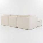111.8-inch cloud-style modular sectional sofa with ottoman in beige+white - lead form scene