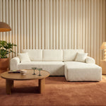 109-inch cloud modular sectional sofa with right-facing chaise in white - hero scene
