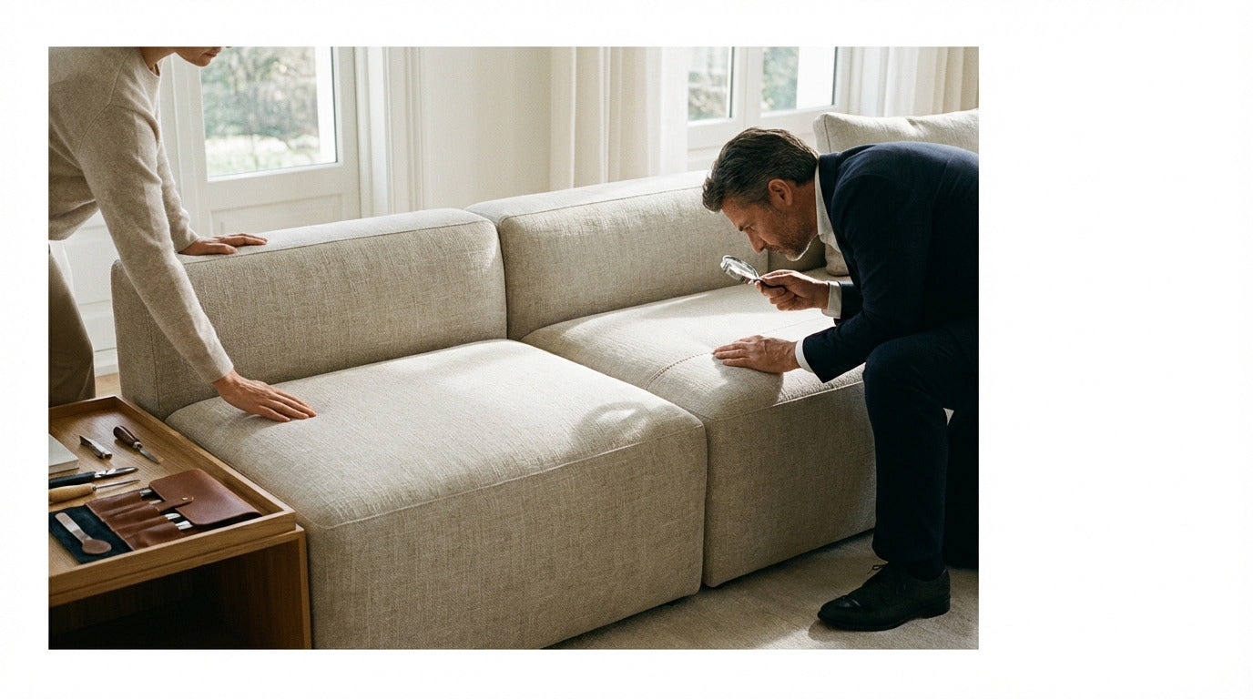 Craftsmanship and quality inspection for EILVEIAAN modular sofa